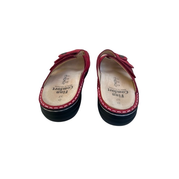 Finn Comfort Monza Red Ventura Soft Nubuck Leather Strap Sandals. Sz.37 or US 6 - Picture 5 of 9